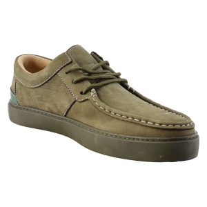 کفش کالج چرم مردانه سبز زیتونی روشن