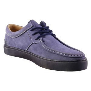 کفش کالج چرم مردانه سرمه ای روشن