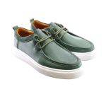 کفش کالج چرم طبیعی مردانه سبز زیتونی