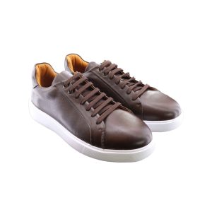 کفش مردانه چرم طبیعی قهوه‌ای