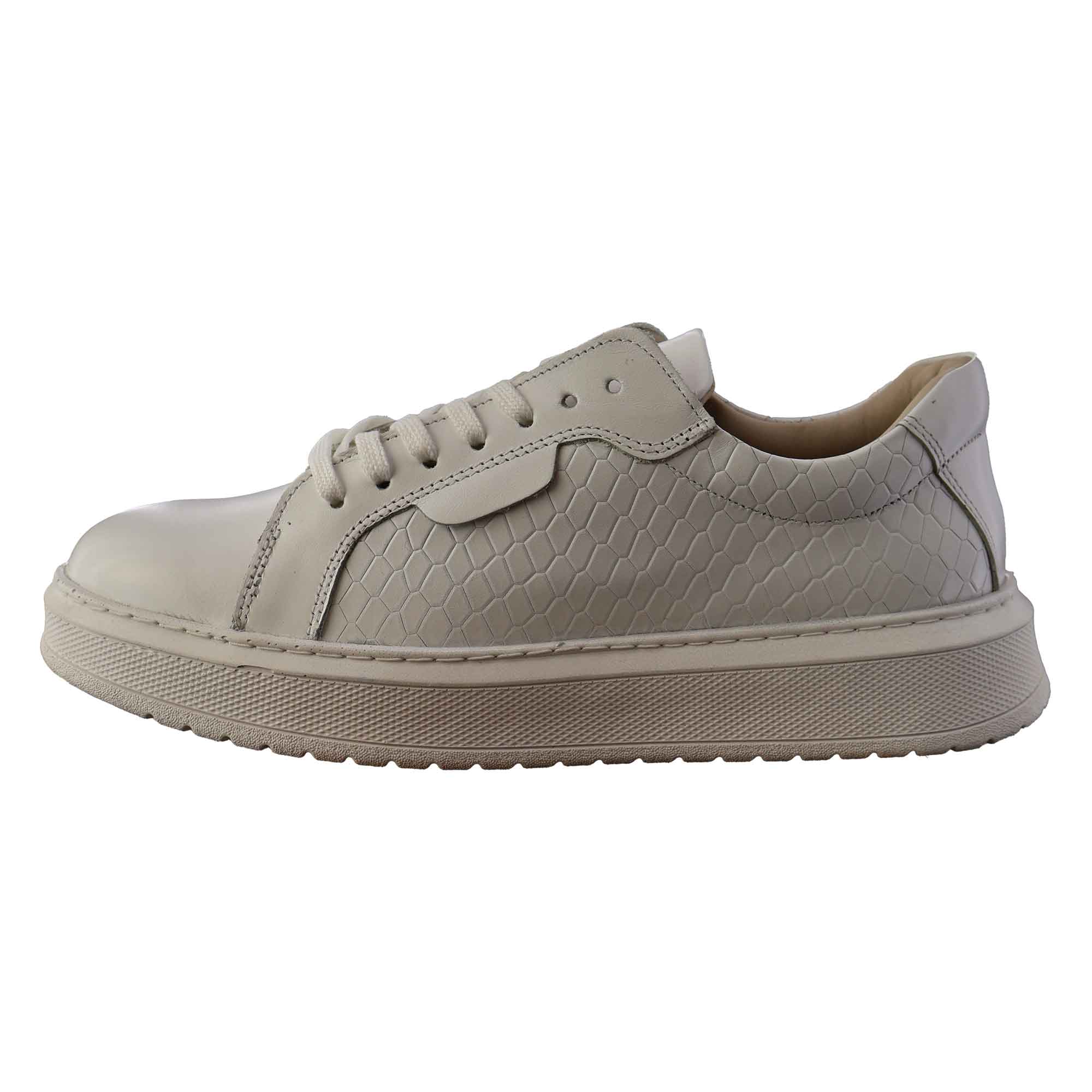 کفش اسپرت چرمی سفید مردانه مدل مار کد 15