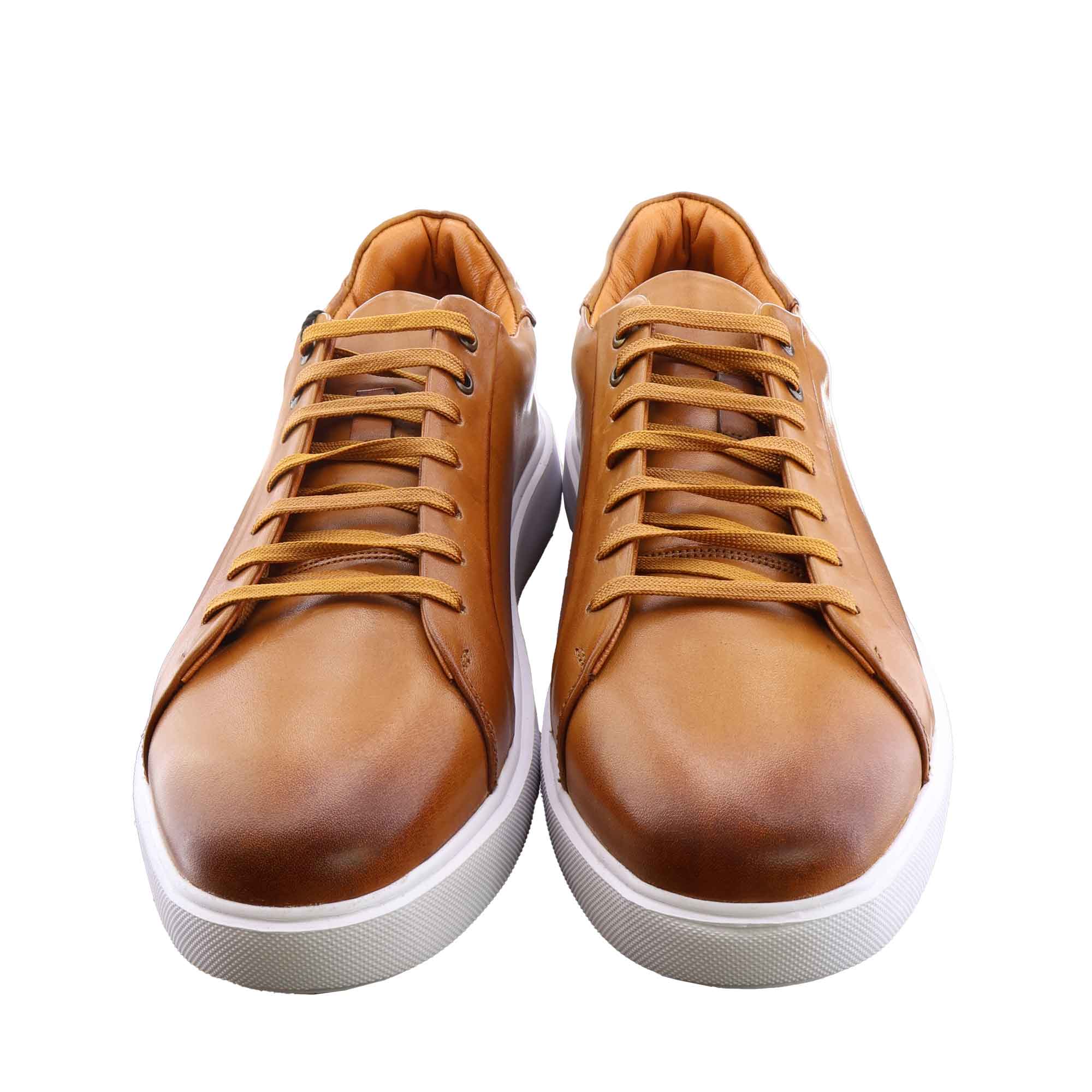 کفش مردانه چرم طبیعی قهوهای روشن