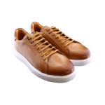 کفش مردانه چرم طبیعی قهوه‌ای روشن