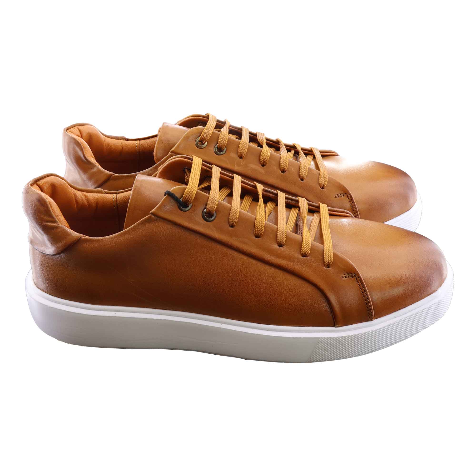 کفش مردانه چرم طبیعی قهوهای روشن