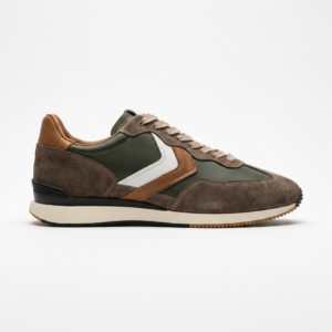 کفش ورزشی چرم گاوی مردانه بالیستکو مدل Retro Suede قهوه‌ای سبز کد 79